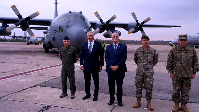 El nuevo C-130H Hércules TC-60 arribó a la I Brigada Aérea