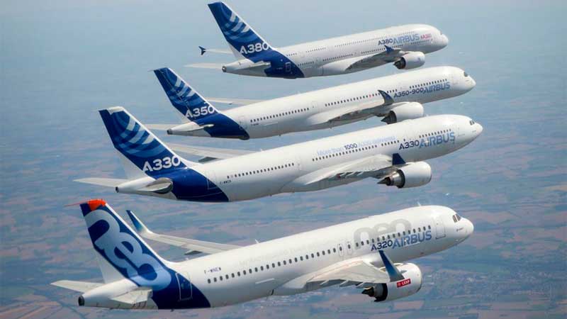 Airbus entregó en agosto 52 aviones comerciales y recibió 117 pedidos