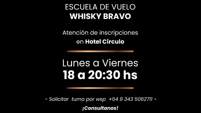 Escuela de Vuelo Whisky Bravo Paraná tiene abierta las inscripciones para los cursos 2024