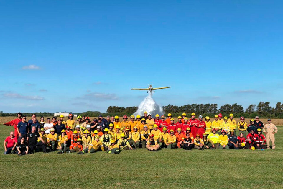 Entre Ríos refuerza el combate de incendios con capacitación aérea