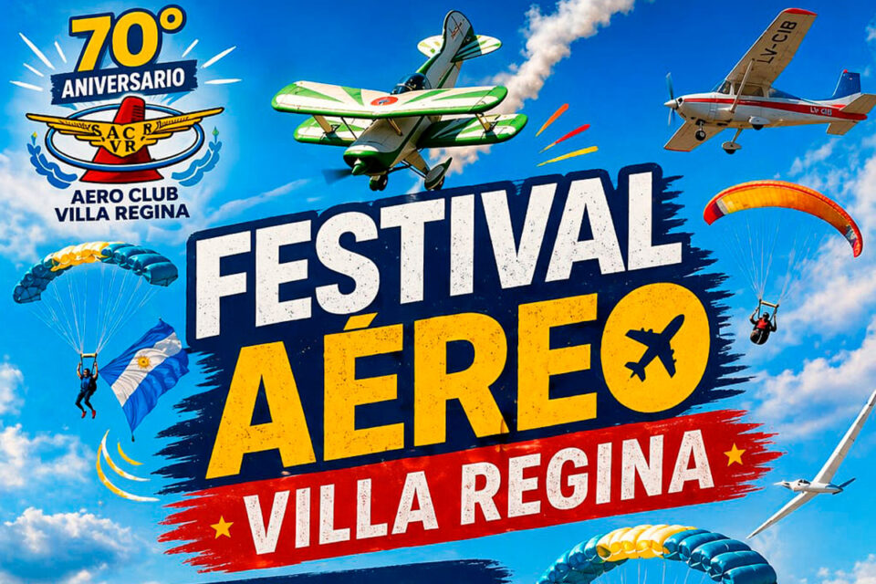 Aeroclub Villa Regina celebrará su 70 aniversario con un gran festival aéreo