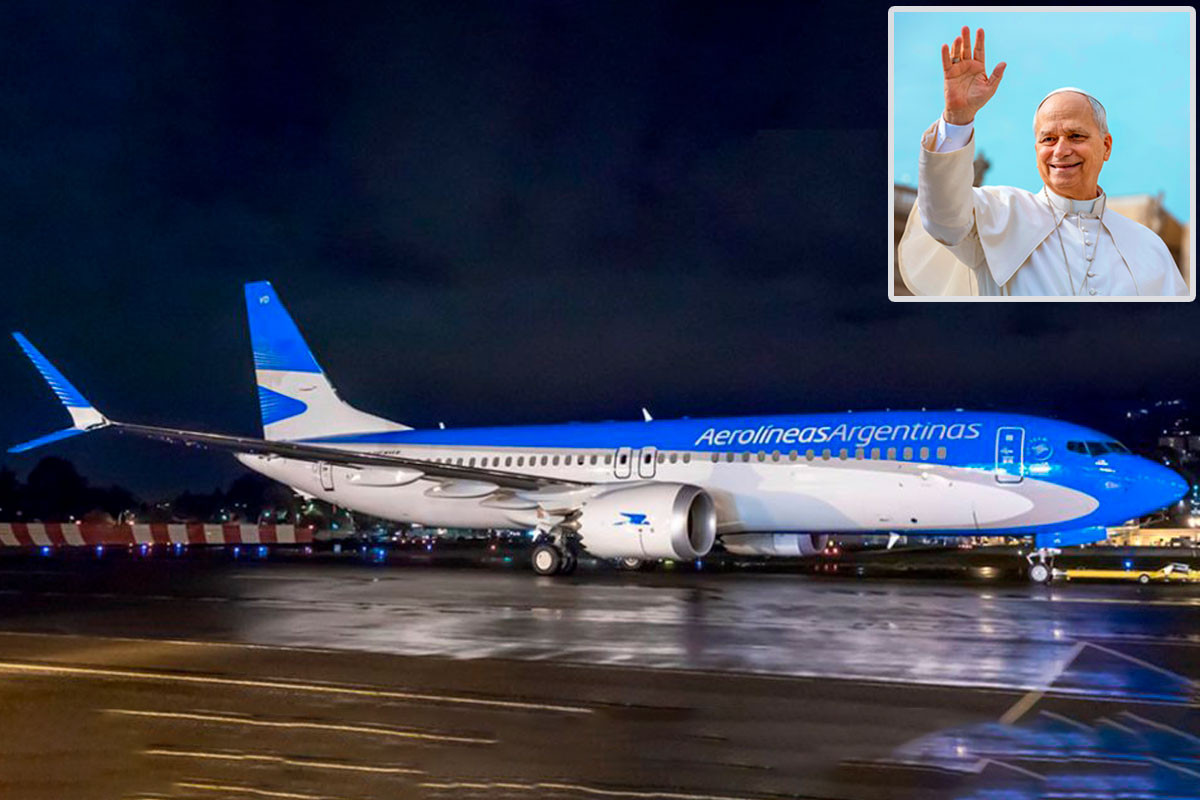 Aerolíneas Argentinas traslados aéreos del Papa León XIV