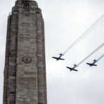La Fuerza Aérea Argentina sobrevoló Rosario durante la apertura de los Juegos Suramericanos 2026